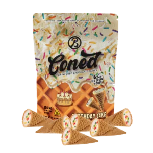 Birthday Cake Edibles | Baked Bags Coned