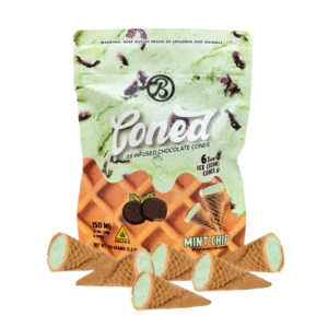 Comestibles Con Chips de Menta Extra Fuertes | Baked Bags Coned